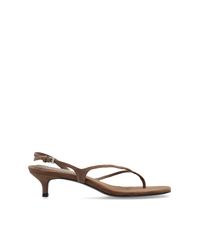 Black Suede Studio Brown Suede Heeled Sandals "Mehak"