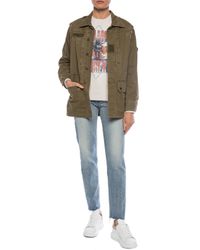 Saint Laurent White Logo-printed Sweatshirt