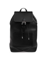 Lanvin Black Leather Backpack 'Zaino' for men