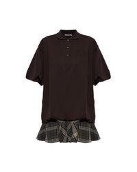 Acne Black Cotton Polo Dress