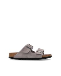 Birkenstock White 'Arizona Bs' Slides