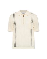 Versace Natural Polo With Pocket for men