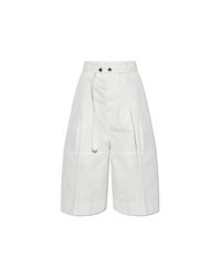 Bottega Veneta White Wide-Leg Shorts
