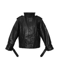 AllSaints Black Lambskin Leather Jacket 'Serne'