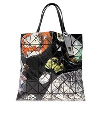 Issey Miyake Black Tote Bag With Colourful Print
