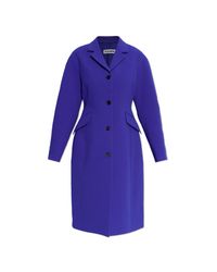 Jil Sander Purple Coat With Open Lapels