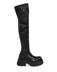 Vic Matié Black Over-The-Knee Boots 'Etna'