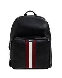 Bally Black Leather Backpack "Mythos" for men