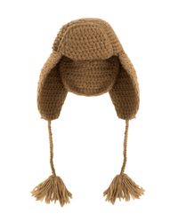 Etro Natural Wool Hat With Earflaps