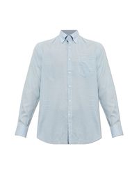 Paul & Shark Blue Checked Pattern Shirt for men