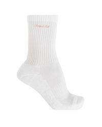 Sporty & Rich White Socks With Logo