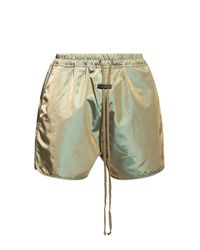 Fear Of God Green Swim Shorts With Logo for men