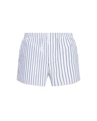 AMI White Ribbed Shorts for men