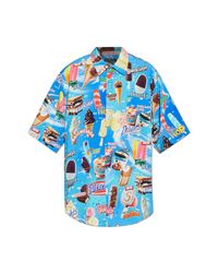 Balenciaga White Printed Shirt for men