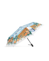 Moschino Blue Folding Umbrella