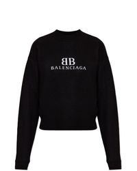 Balenciaga Black Sweater With Logo