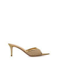 Gianvito Rossi Metallic Heeled Mules "Sienna"