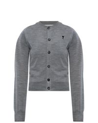 AMI Gray Wool Cardigan