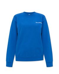 Sporty & Rich Blue Sweatshirt "Health Is Wealth"