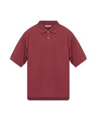 Acne Red Polo With Logo for men
