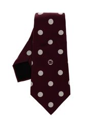 Dolce & Gabbana Purple Silk Polka Dot Tie for men