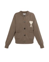AMI Brown Cardigan With Pockets