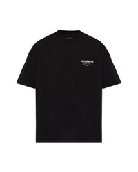 AllSaints Black T-Shirt "Warsaw" for men