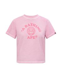 A Bathing Ape Pink T-Shirt With Logo
