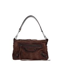 Balenciaga Brown Shoulder Bag 'Le City Moto S' for men