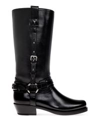 Fendi Black Leather Knee-High Boots 'Hrabia'