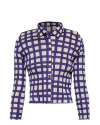 Pleats Please Issey Miyake Blue Pleated Shirt