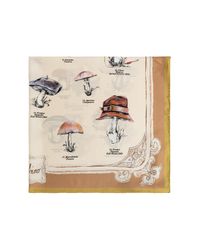 Moschino Natural Silk Scarf With Print
