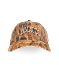Ganni Natural Baseball Cap