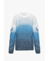 Off-White c/o Virgil Abloh Blue Sweater With Gradient Effect for men
