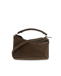Loewe Gray 'Puzzle Small' Hand Bag