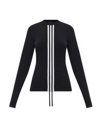 Y-3 Black Long Sleeve T-Shirt 'Cinch'