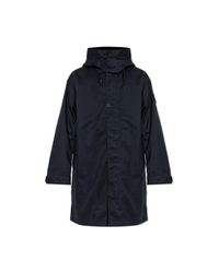 Stone Island Blue "Performance Twill Wool-Tc Ghost Piece" Coat for men