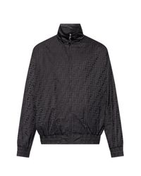 Fendi Black Jacket With Stand-Up Collar for men