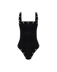 Oseree Black One-Piece Swimsuit