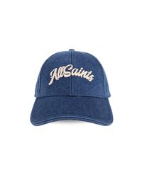 AllSaints Blue Denim Baseball Cap