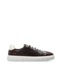 Versace Brown 'Greca' Sports Shoes for men