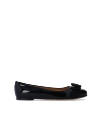 Ferragamo Black 'Varina' Ballet Flats
