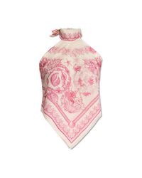 Versace Pink Backless Top