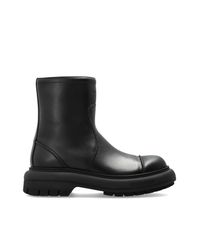 Givenchy Black Leather Ankle Boots for men