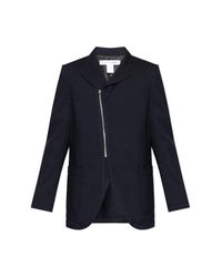 Comme des Garçons Blue Blazer With Zip Fastening for men