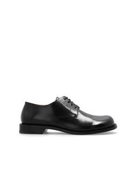 Loewe Black Leather Derby Shoes for men