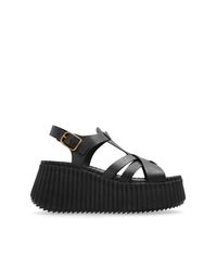 Chloé Black "Nama" Wedge Sandals