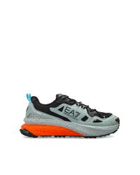 EA7 Black Sports Shoes With Logo for men
