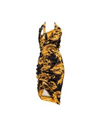 Versace Jeans Couture Metallic Off-Shoulder Dress