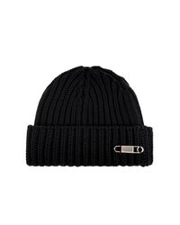 Givenchy Black Wool Beanie With Applique for men